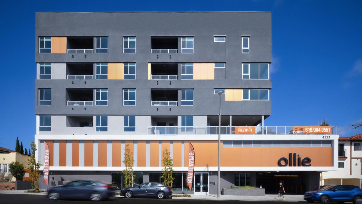 Ollie North Park Lofts exterior front view