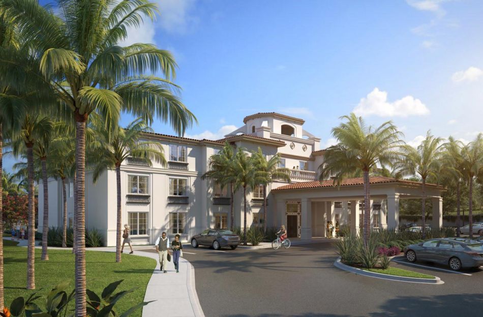 artist rendering of exterior front entry and driveway